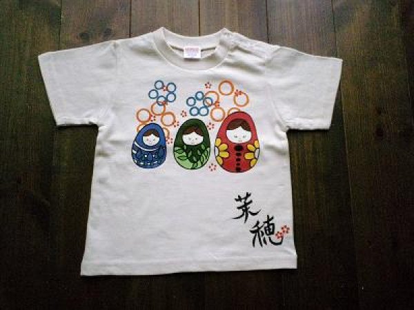 画像1: 手描きＴシャツ「マトリョーシカ」